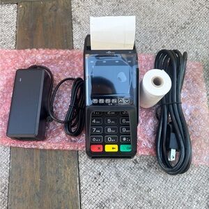 Versatile Black Payment Terminal with Accessories